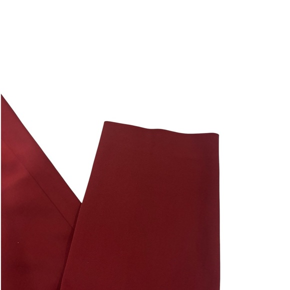 THEORY Pants Navalane Back Zipper Red Straight Size 8 Elastic Waist High Waisted - Picture 3 of 12